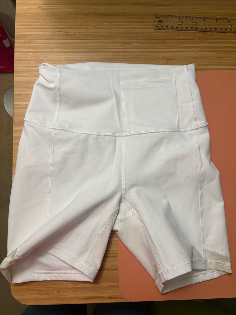 Fabletics White High-Waisted Athletic Bike Shorts